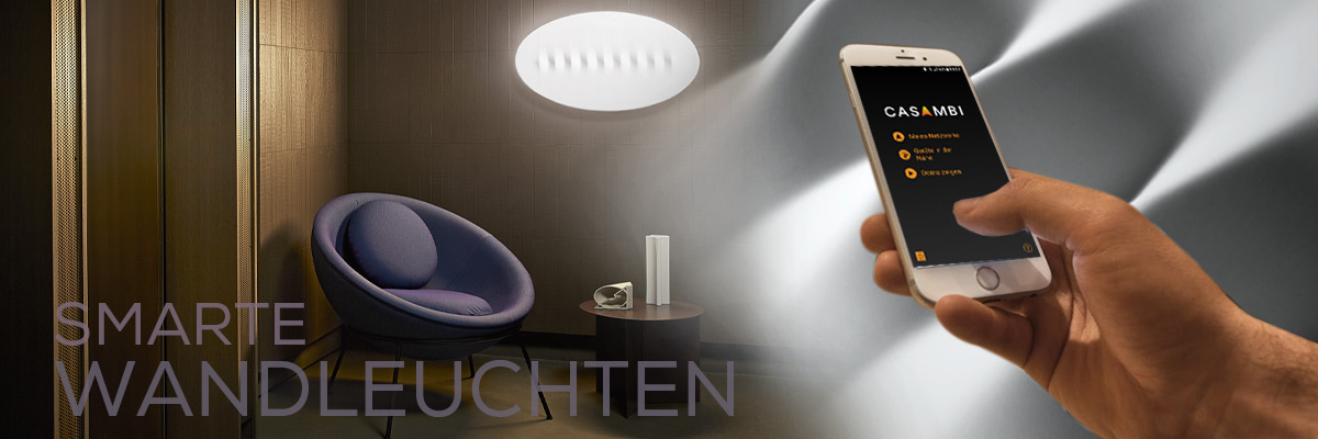 Kategoriebanner smarte Wandleuchten