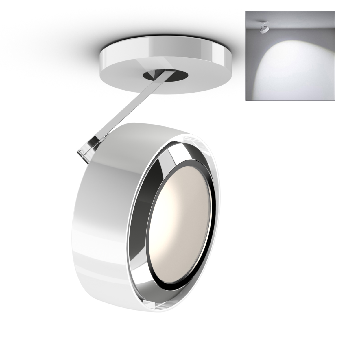 Più R alto 3d Volt C80 Deckenstrahler, 3000 K