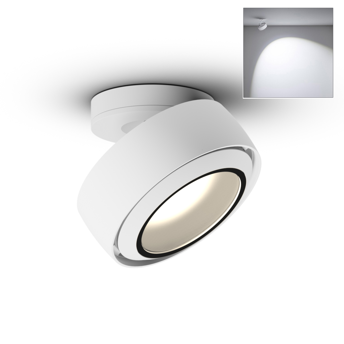 Più R alto Volt C80 Deckenstrahler, 2700 K