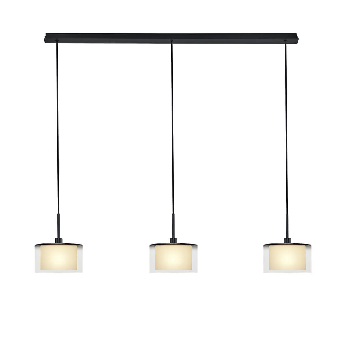 black, shades: smoked crystal glass