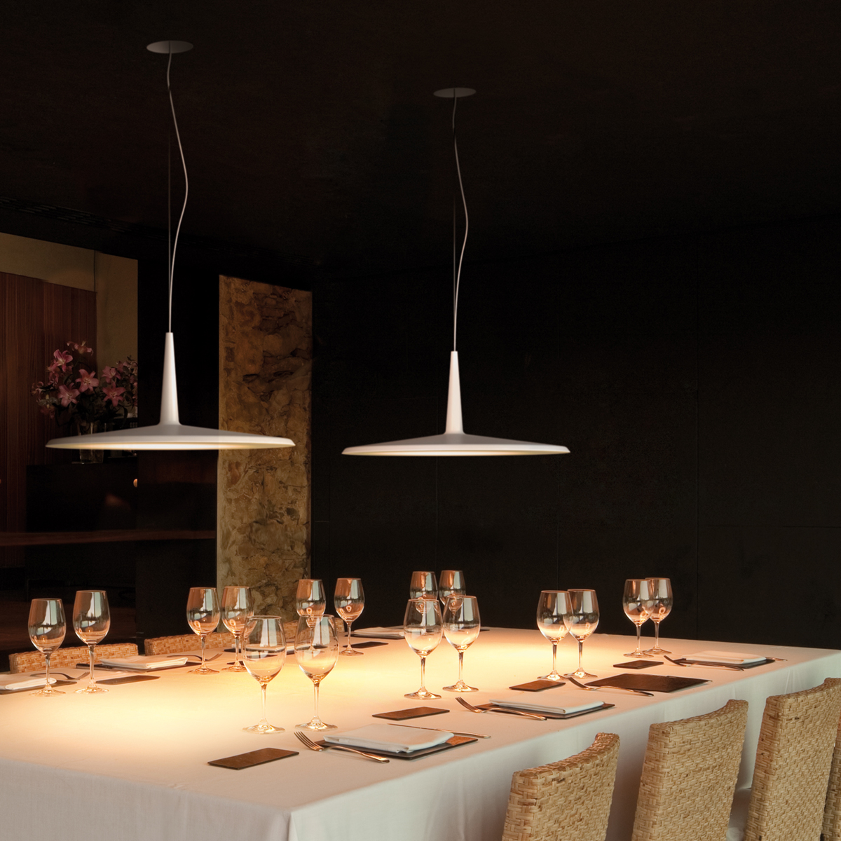 Vibia Skan 0275 LED Pendelleuchte, weiß matt