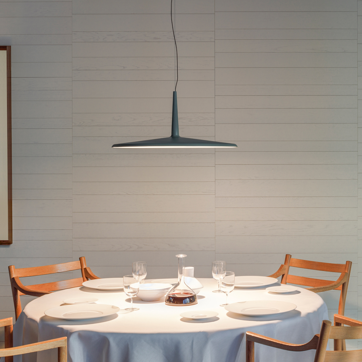 Vibia Skan 0275 LED Pendelleuchte, blau matt