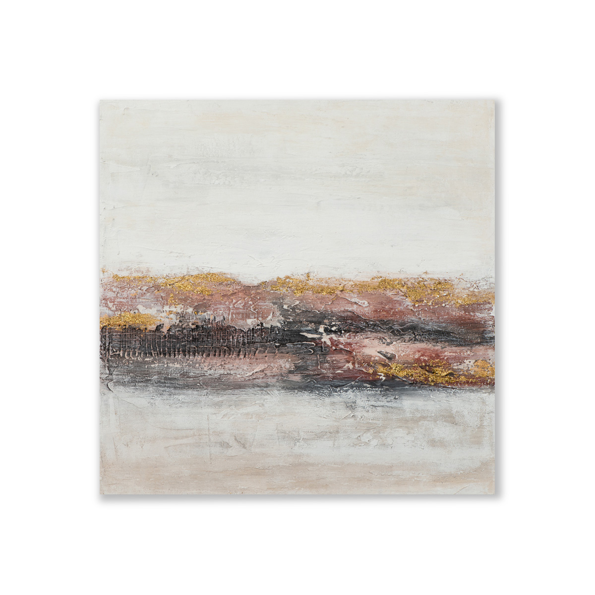 Gemälde Abstrakt in Nude und Rosa I, 60 x 60 cm