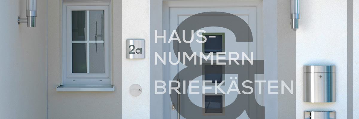 Kategoriebanner Hausnummern & Briefkästen