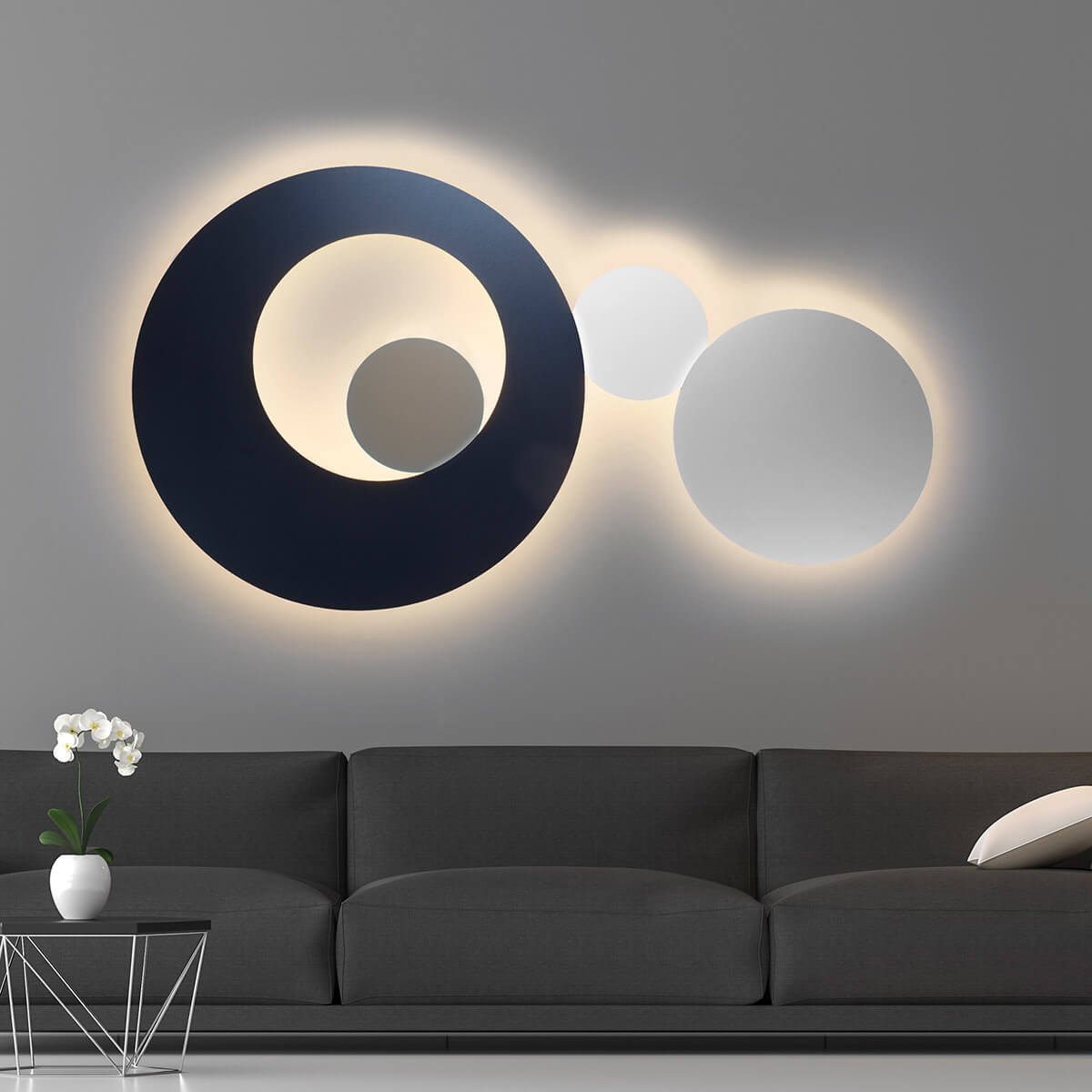 Blade Open & Blade LED Wand- / Deckenleuchte, 4-flg.