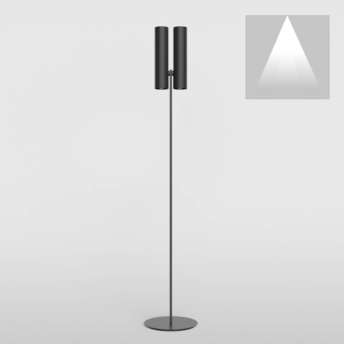 Abstrahlwinkel: 50°, schwarz matt