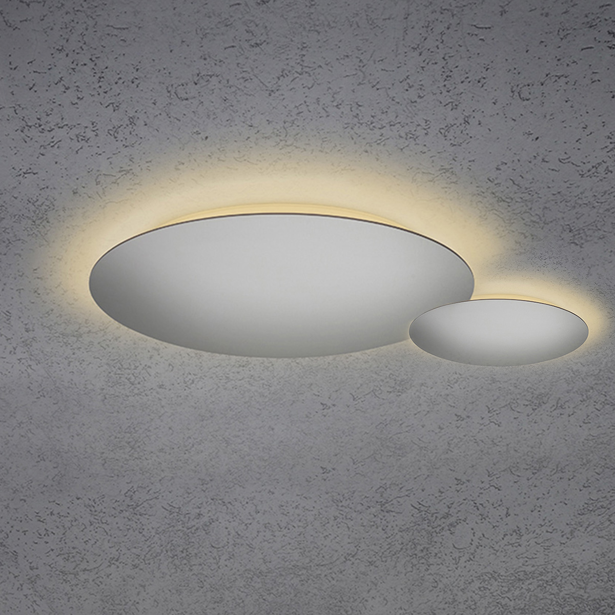 Blade LED Wand- / Deckenleuchte, 2-flg., Ø 44 cm, Silber matt eloxiert