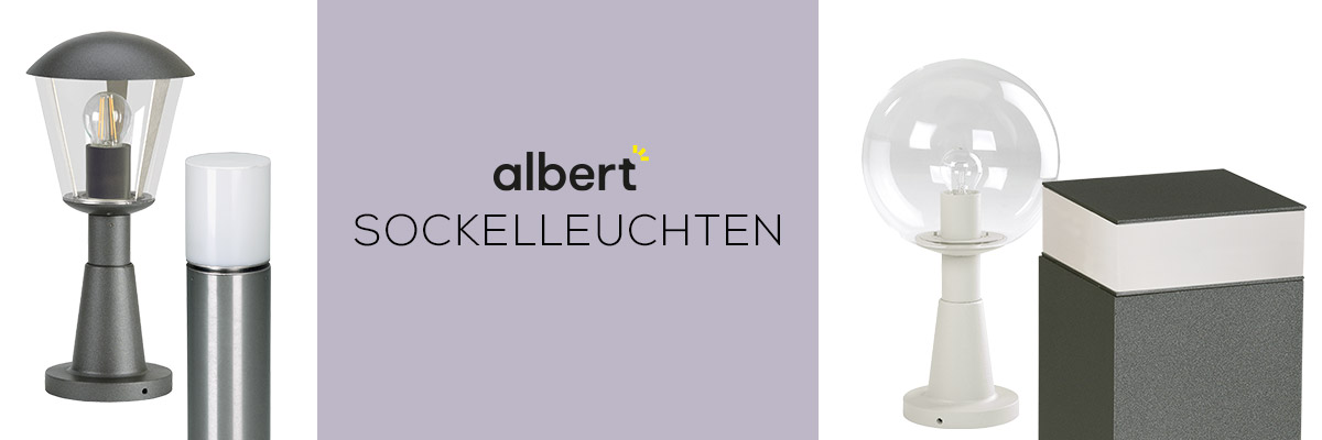 Kategoriebanner Marke Albert  Sockelleuchten