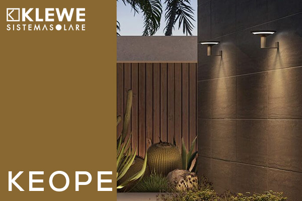 Klewe Keope LED Akku-Solarleuchten für Wand und Boden