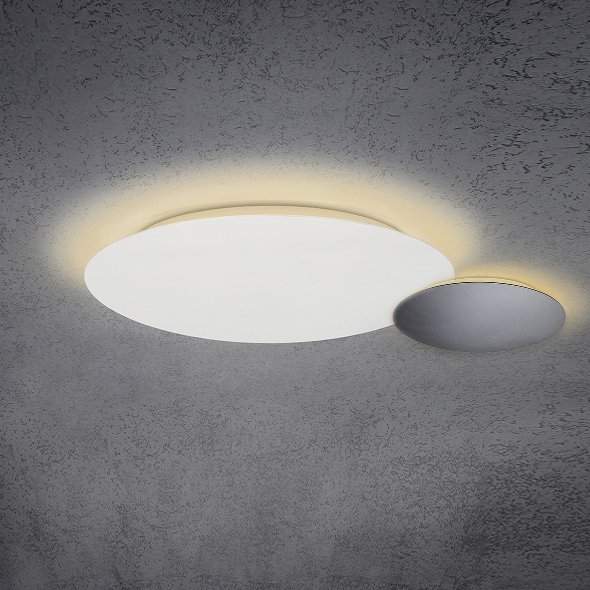 Ø: 44 cm und 24 cm, weiß matt / anthrazit