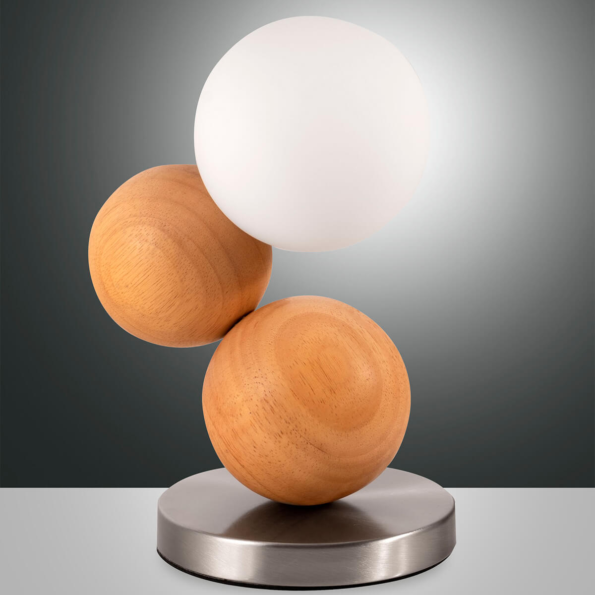 Silver / oak wood / white