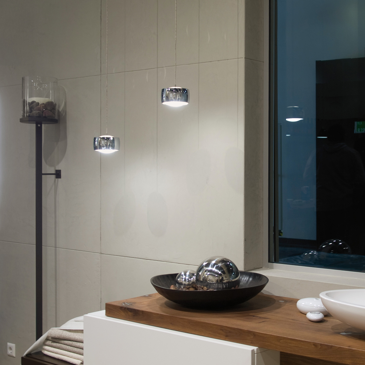 Oligo Grace LED Pendelleuchte, TW, unsichtbare Höhenverstellung, Chrom