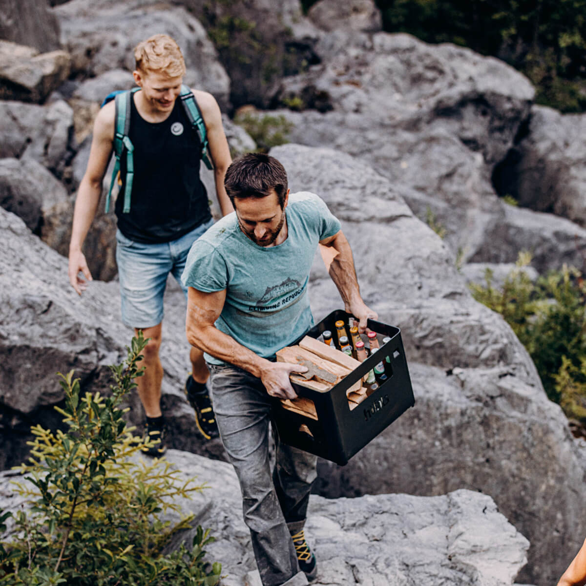 Höfats Beer Box Feuerkorb, Grill & Hocker, Corten-Stahl