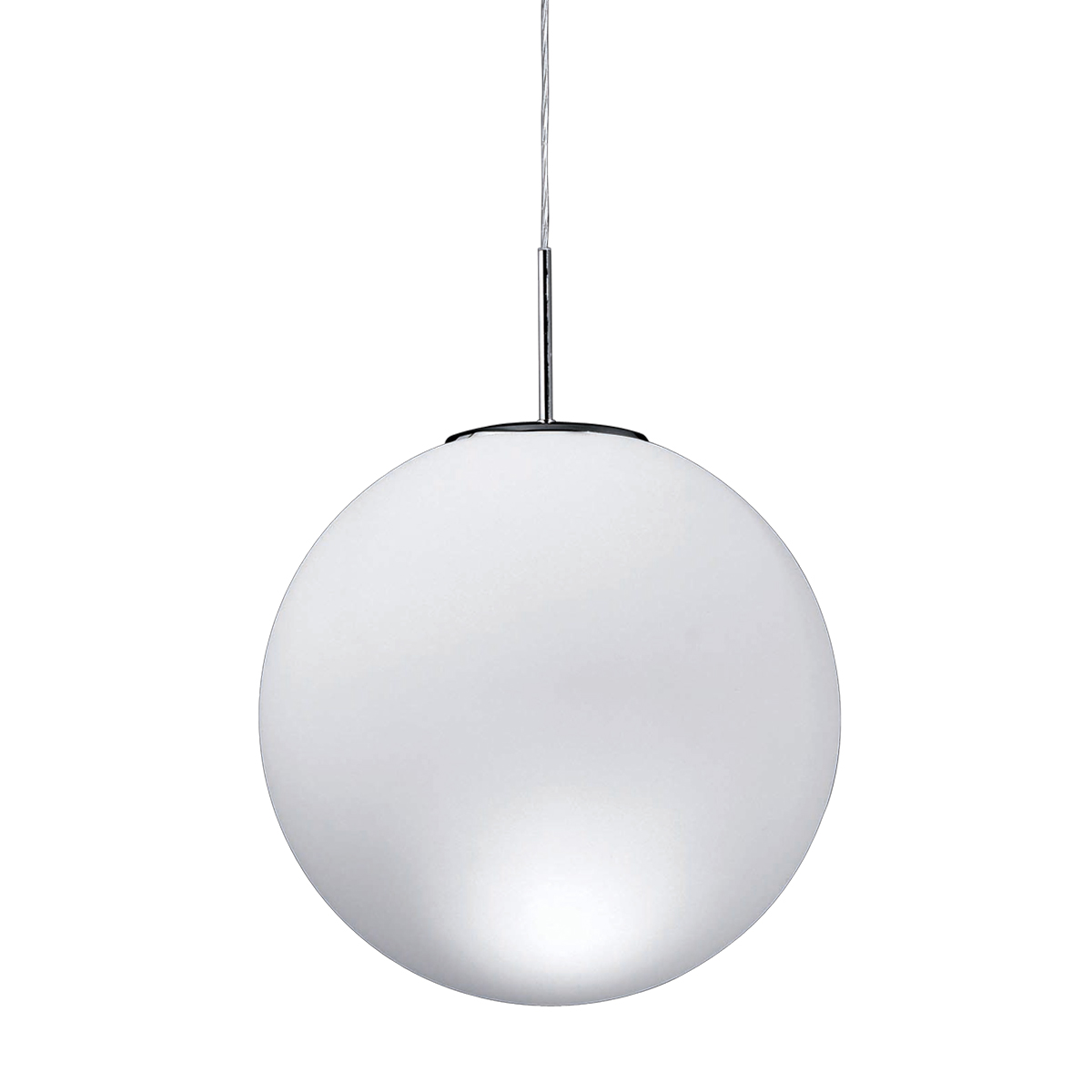 Ø: 40 cm, chrome / white glass