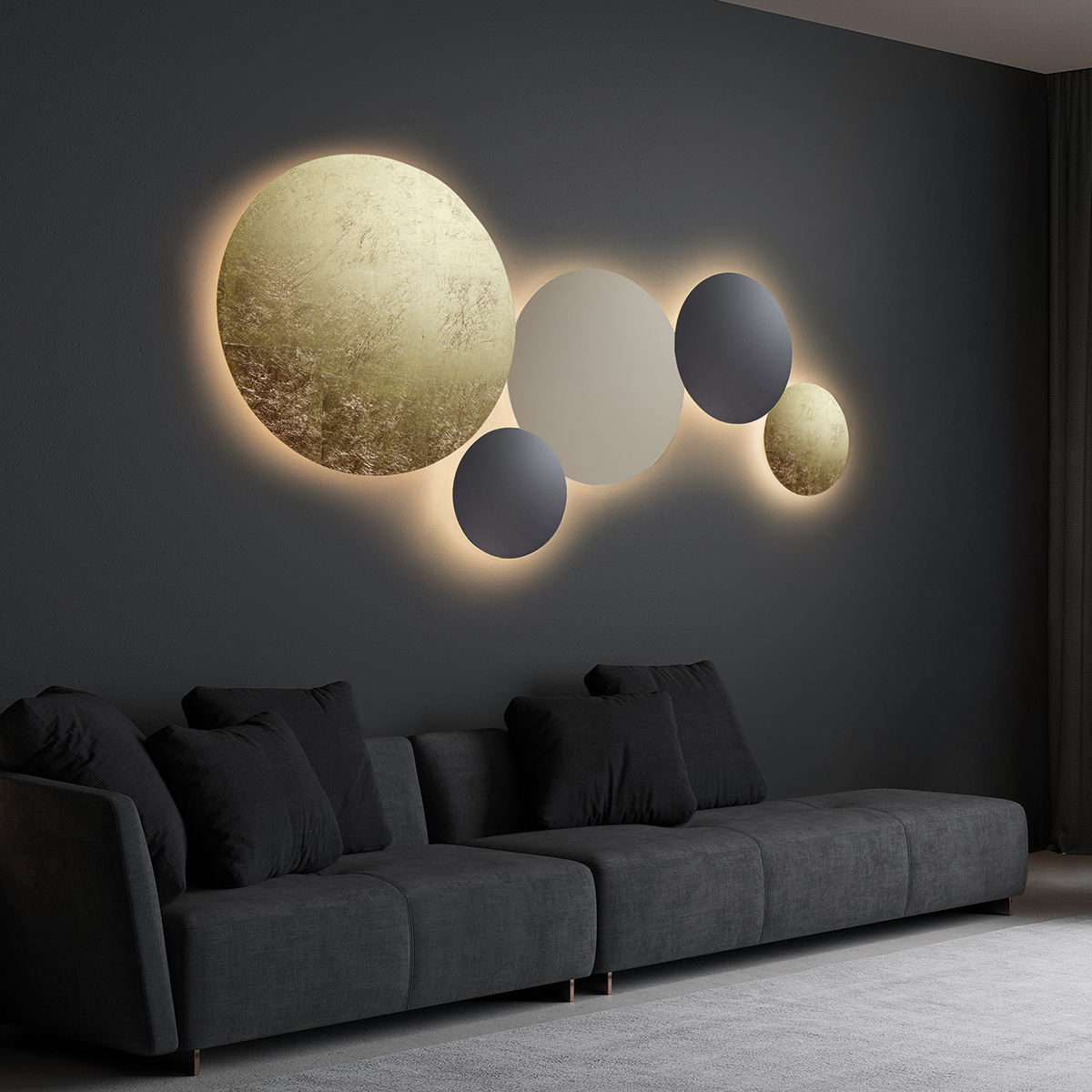 Blade LED Wand- / Deckenleuchte, 5-flg.