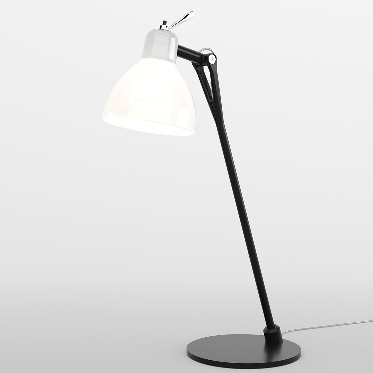 black metallic / white glossy