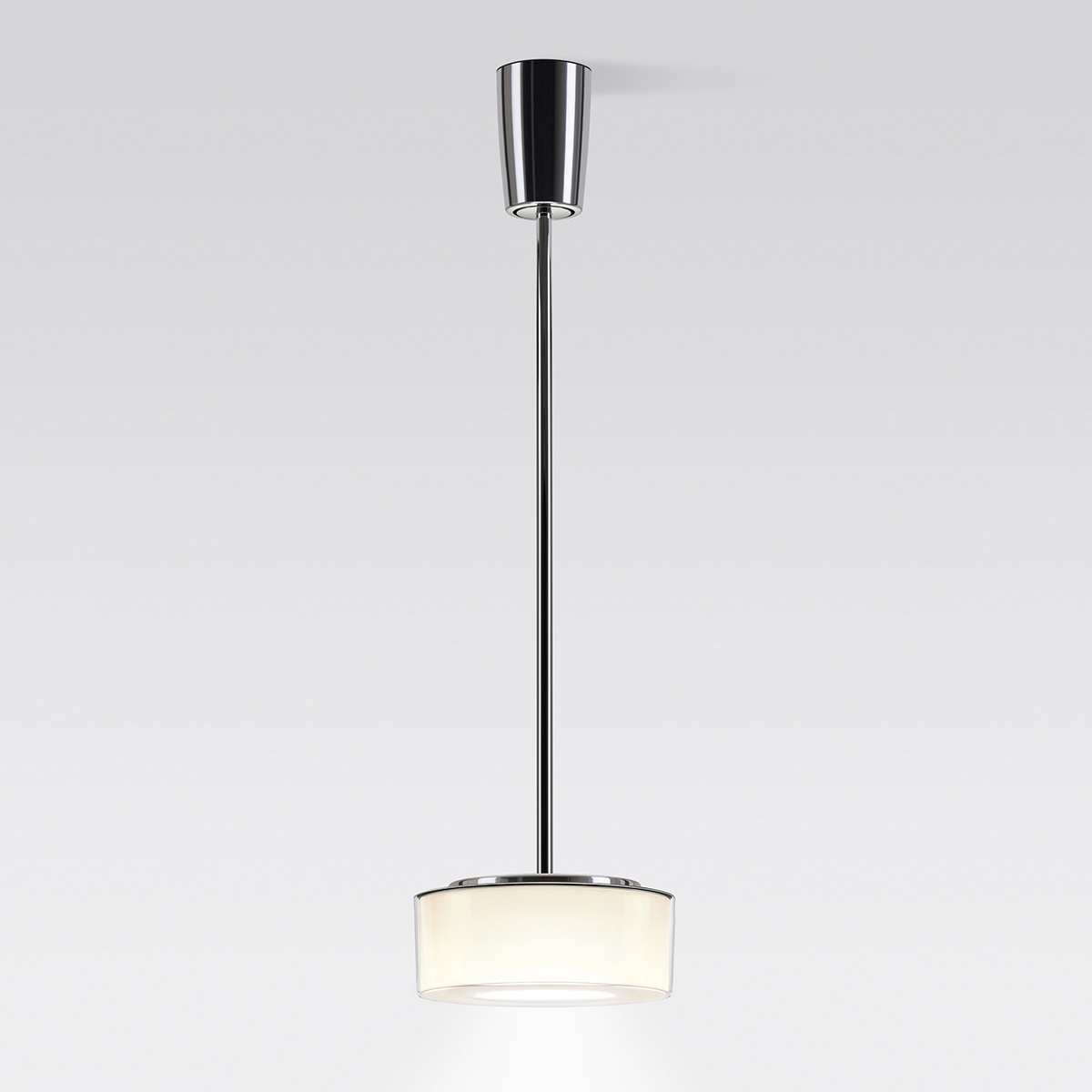 Clear acrylic, reflector: cylindrical opal