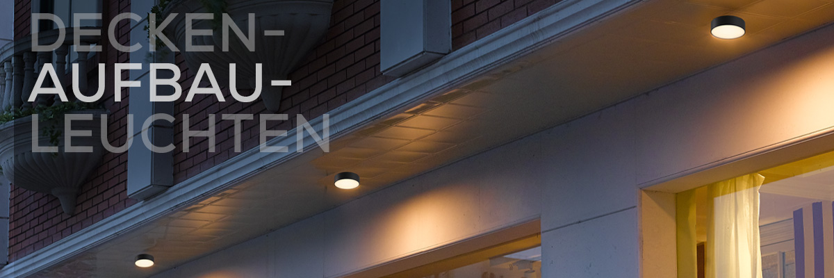 Kategoriebanner Deckenaufbauleuchten Outdoor