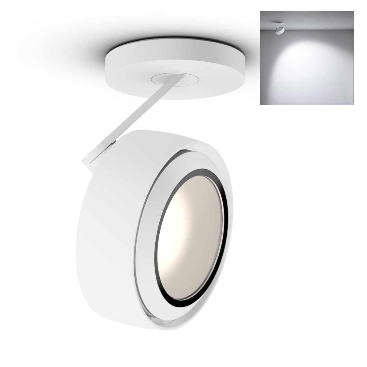 Più R alto 3d Volt S80 Deckenstrahler, 2700 K