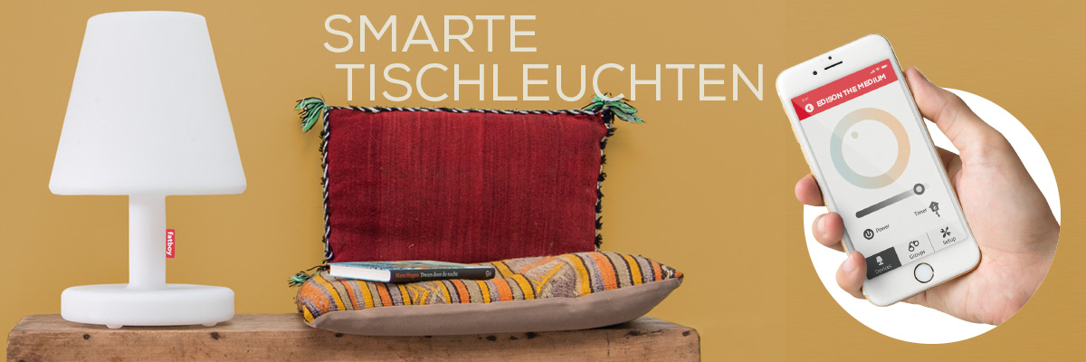 Kategoriebanner smarte Tischleuchten