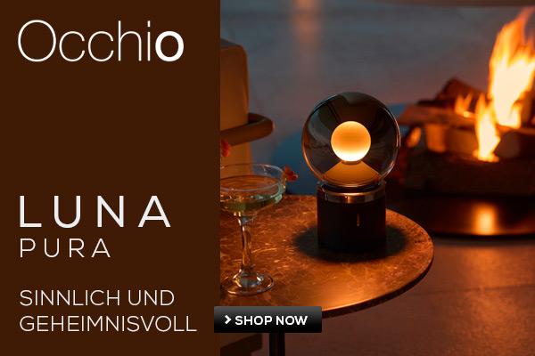 Banner mit der Occhio Luna Pura Tischleuchte