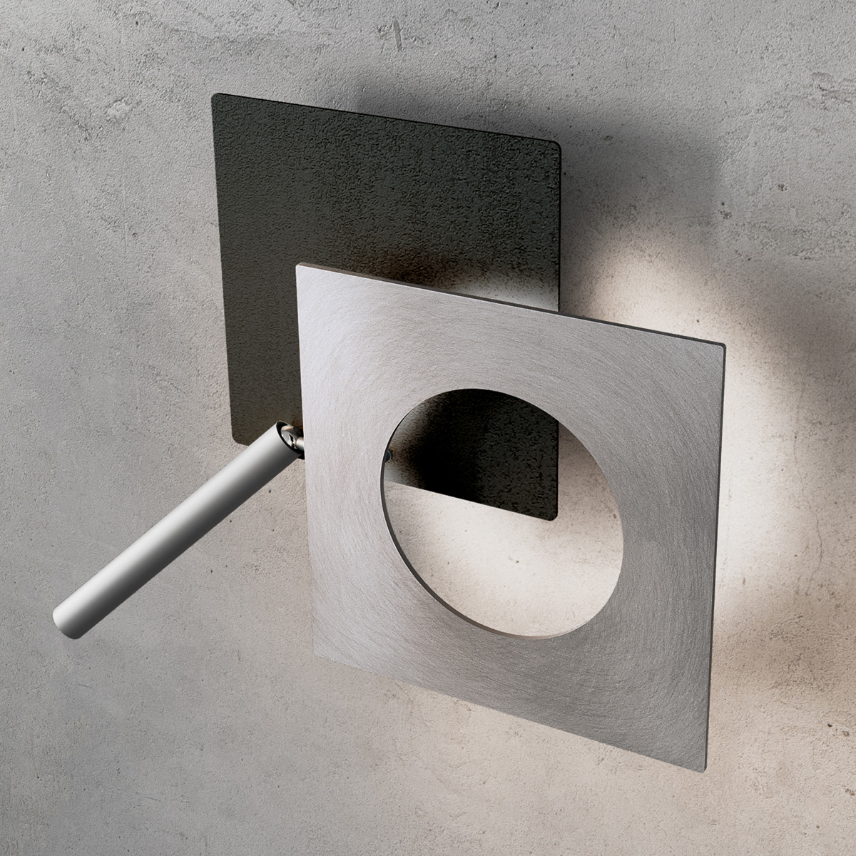 Black slate / aluminum satin finish