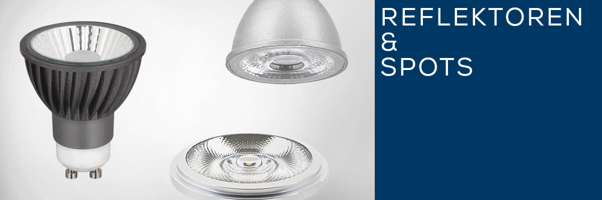 Kategoriebanner Leuchtmittel LED Reflektoren & Spots