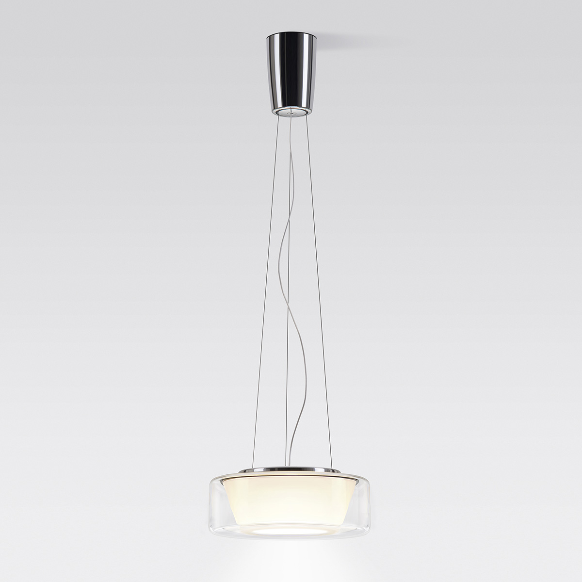 Clear glass, reflector: conical opal