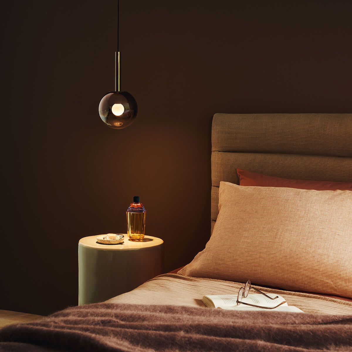 Occhio Luna sospeso up LED Pendelleuchte, Ø: 16 cm, phantom