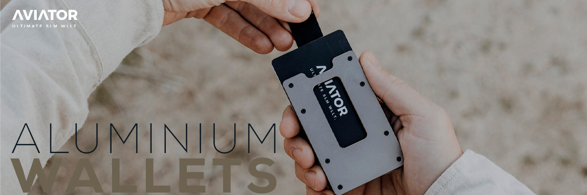 Kategoriebanner Marke Aviator Aluminium Wallet
