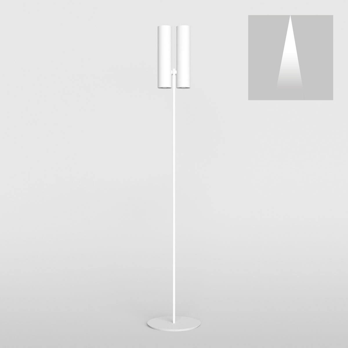 Abstrahlwinkel: 30°, weiß matt