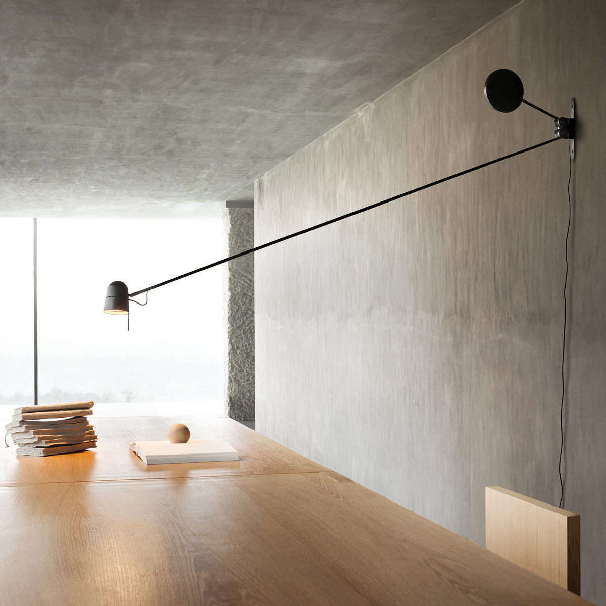 Luceplan Counterbalance LED Parete, schwarz