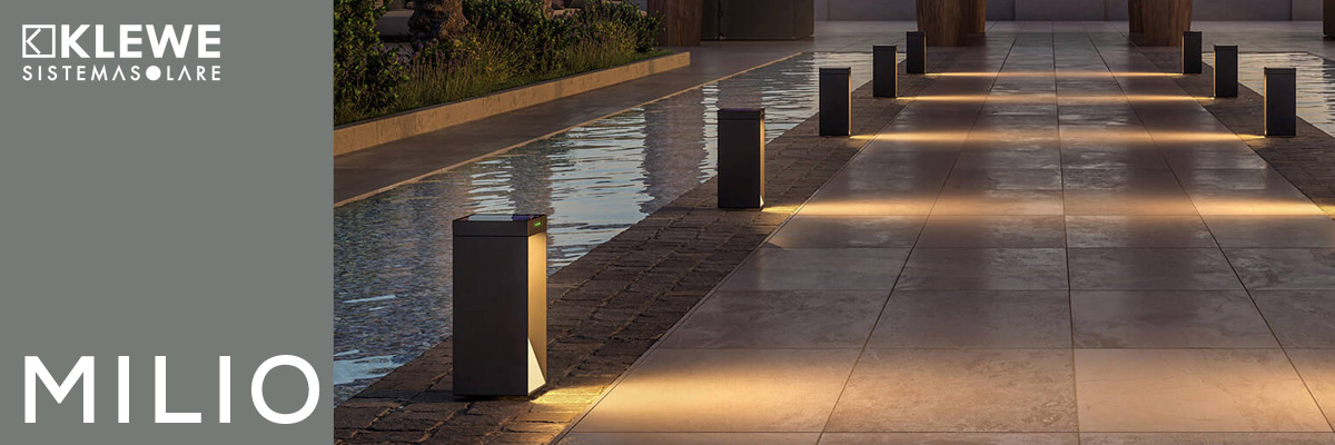 Klewe Milio LED Akku-Solarleuchten für moderne Gärten