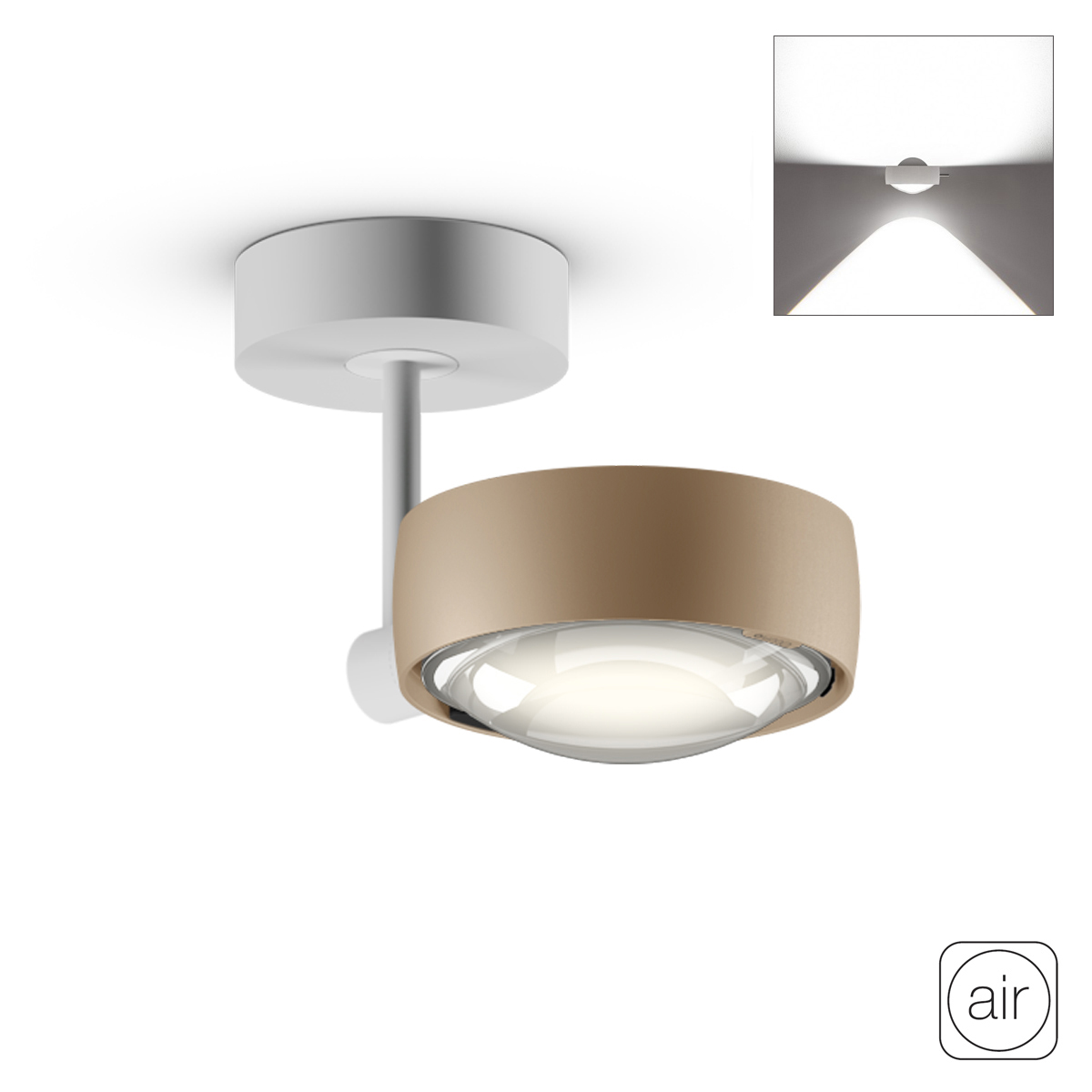 Sento E faro up "air" LED Deckenleuchte, 2700 K, 10 cm