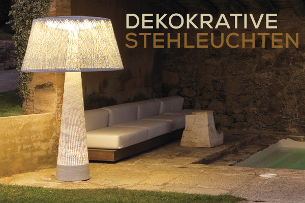 Kategoriebanner dekorative Stehleuchten Outdoor