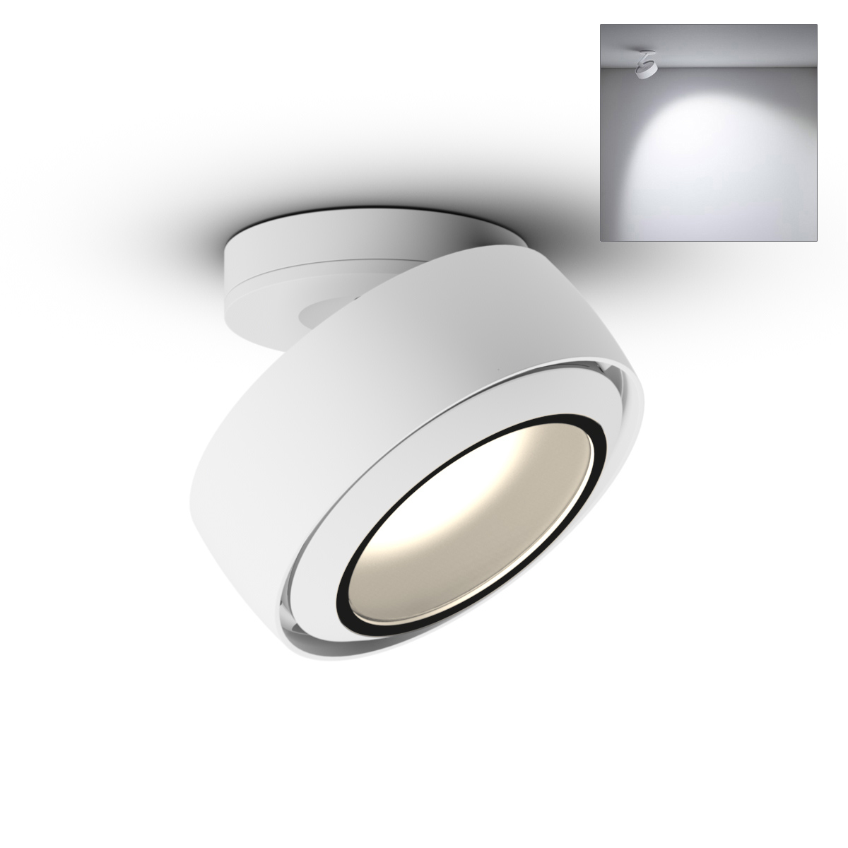 Più R alto Volt S80 Deckenstrahler, 2700 K