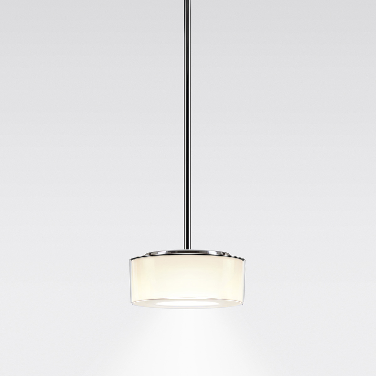 Clear acrylic, reflector: cylindrical opal