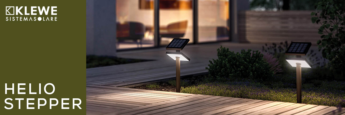 Klewe Heliostepper LED Akku-Solarleuchten für Wege und Beete