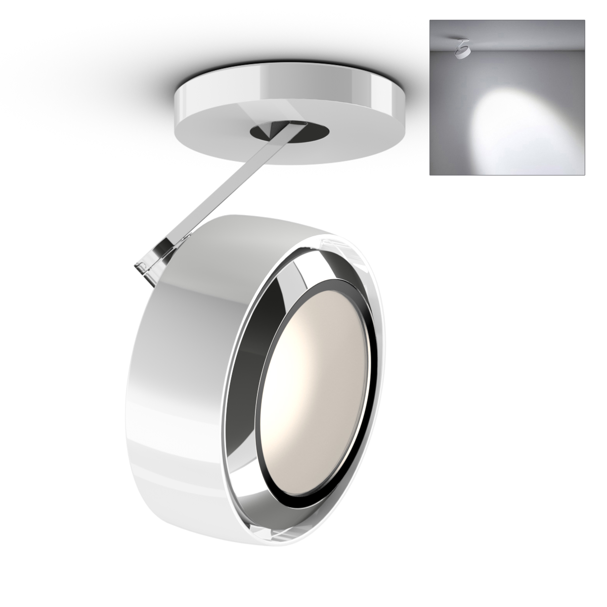 Più R alto 3d Volt S40 Deckenstrahler, 3000 K