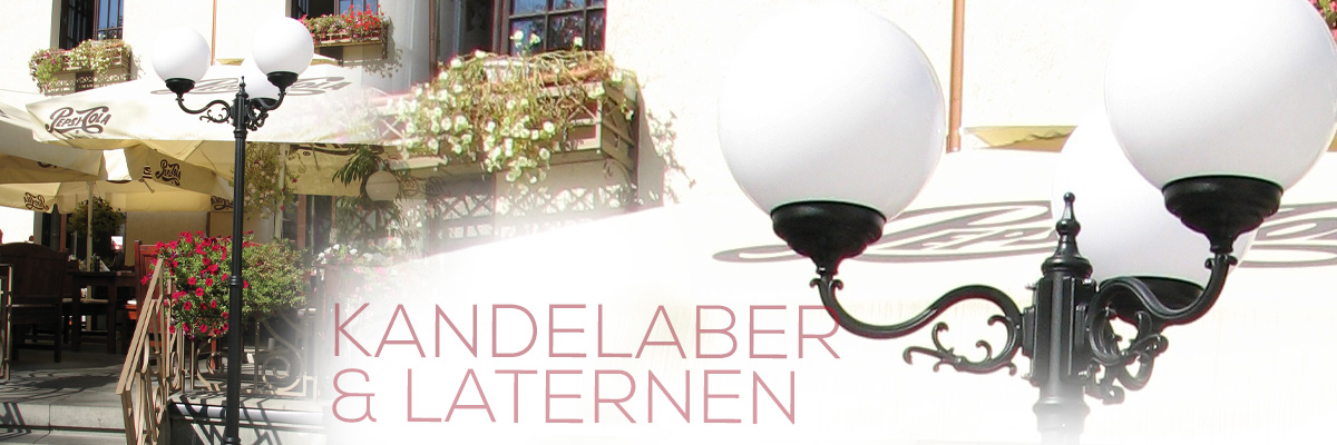 Kategoriebanner Kandelaber & Laternen