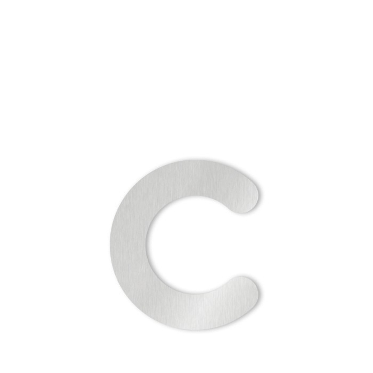 Letter c, stainless steel