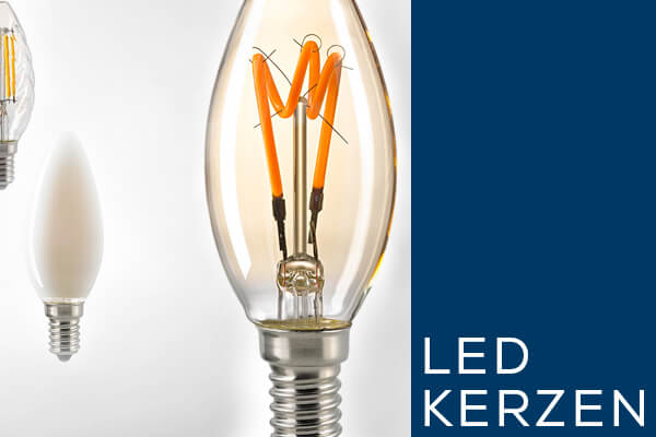 Kategoriebanner Leuchtmittel LED Kerzen