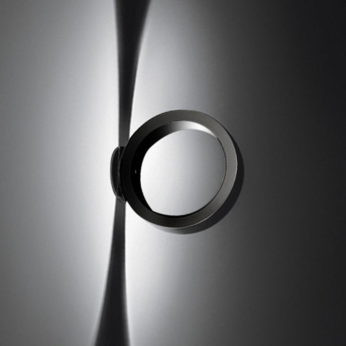 black, with round wall plate