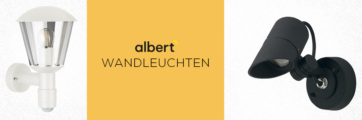 Kategoriebanner Marke Albert  Wandleuchten