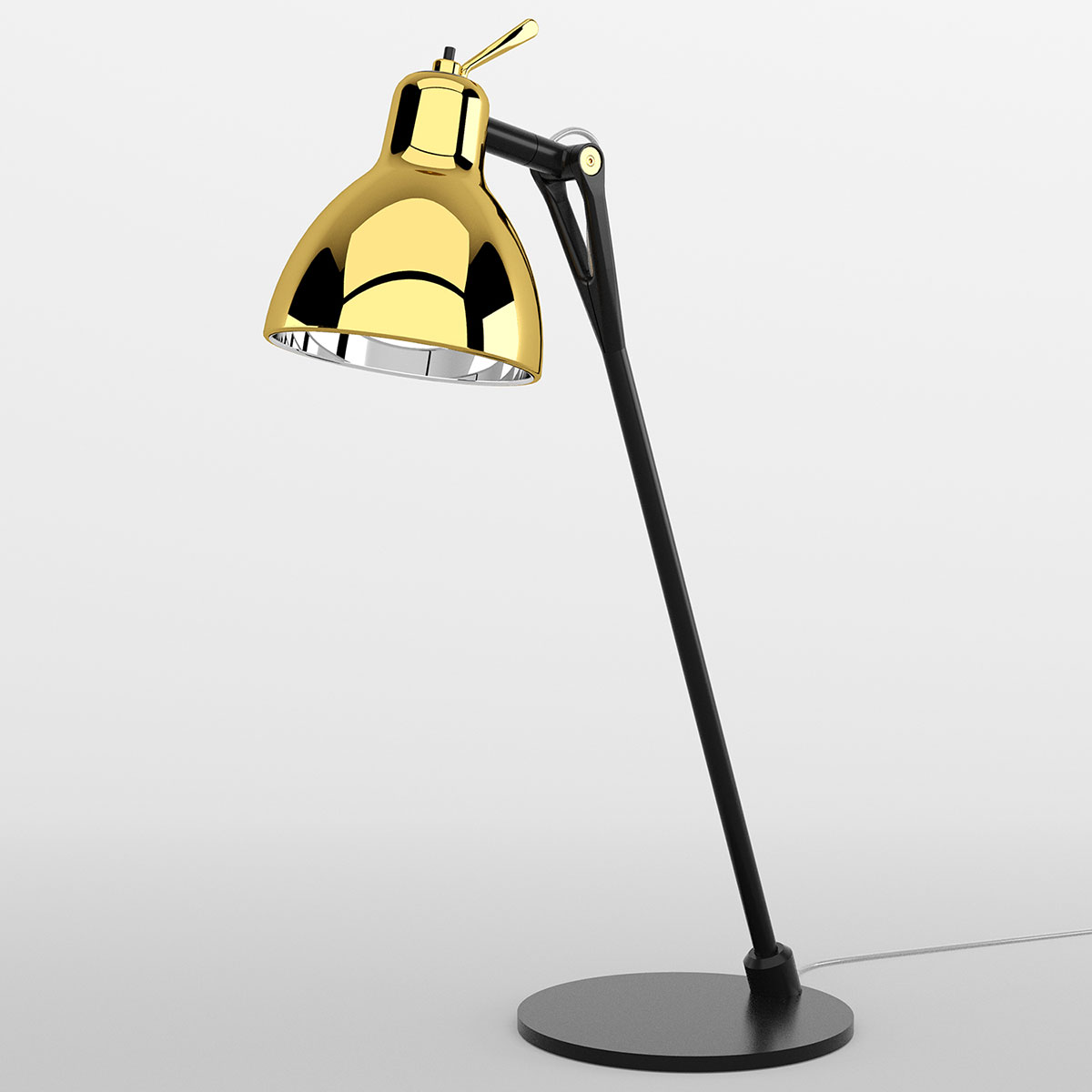 metallic black / shiny gold