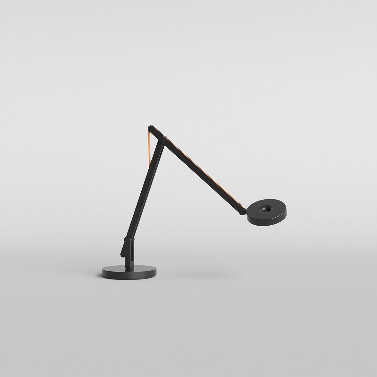 black matt, textile cable: orange