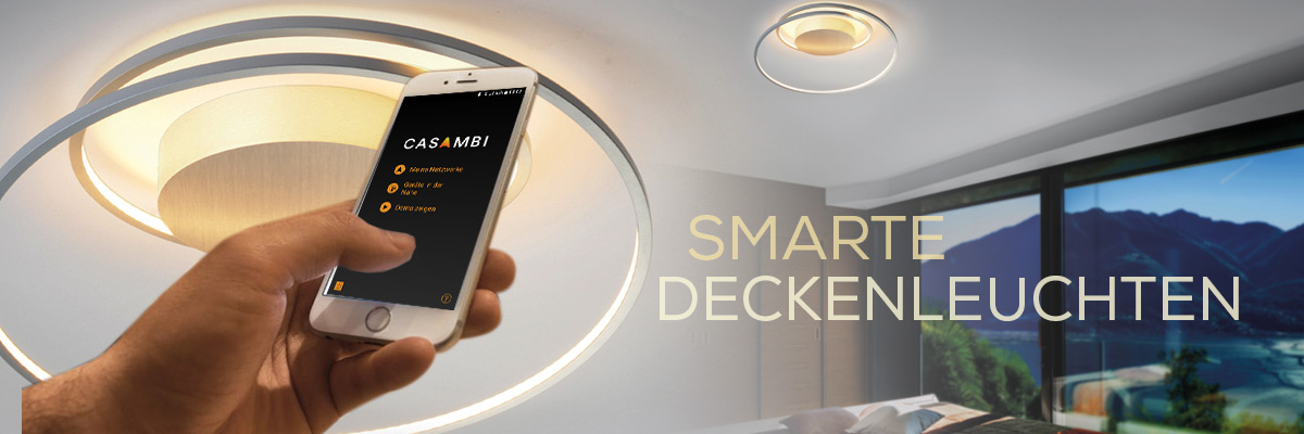 Kategoriebanner smarte Deckenleuchten