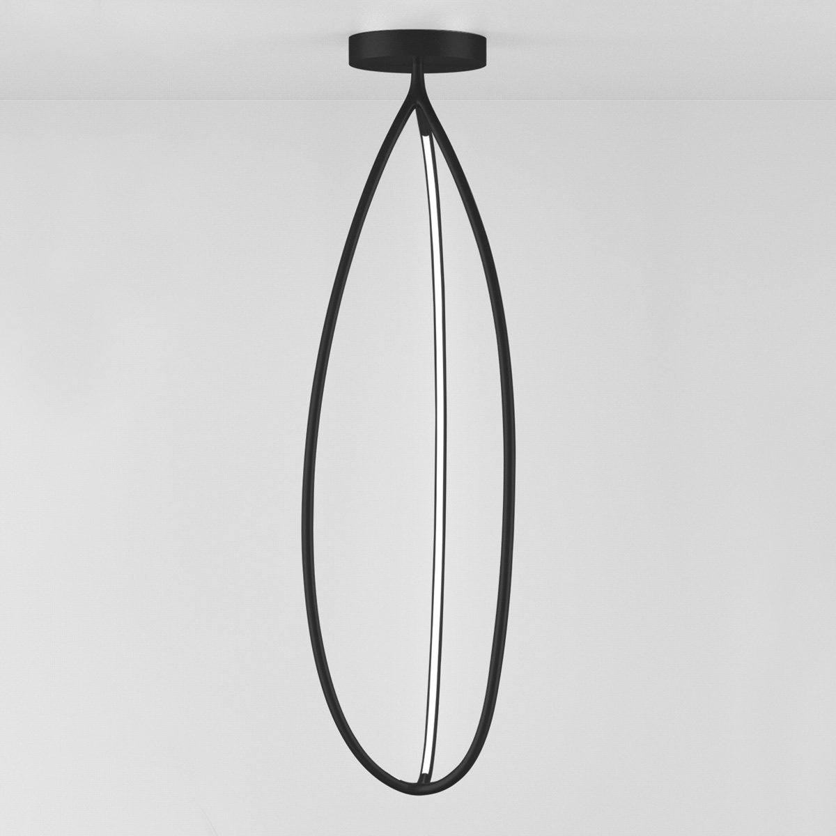 Höhe: 130,1 cm, schwarz matt