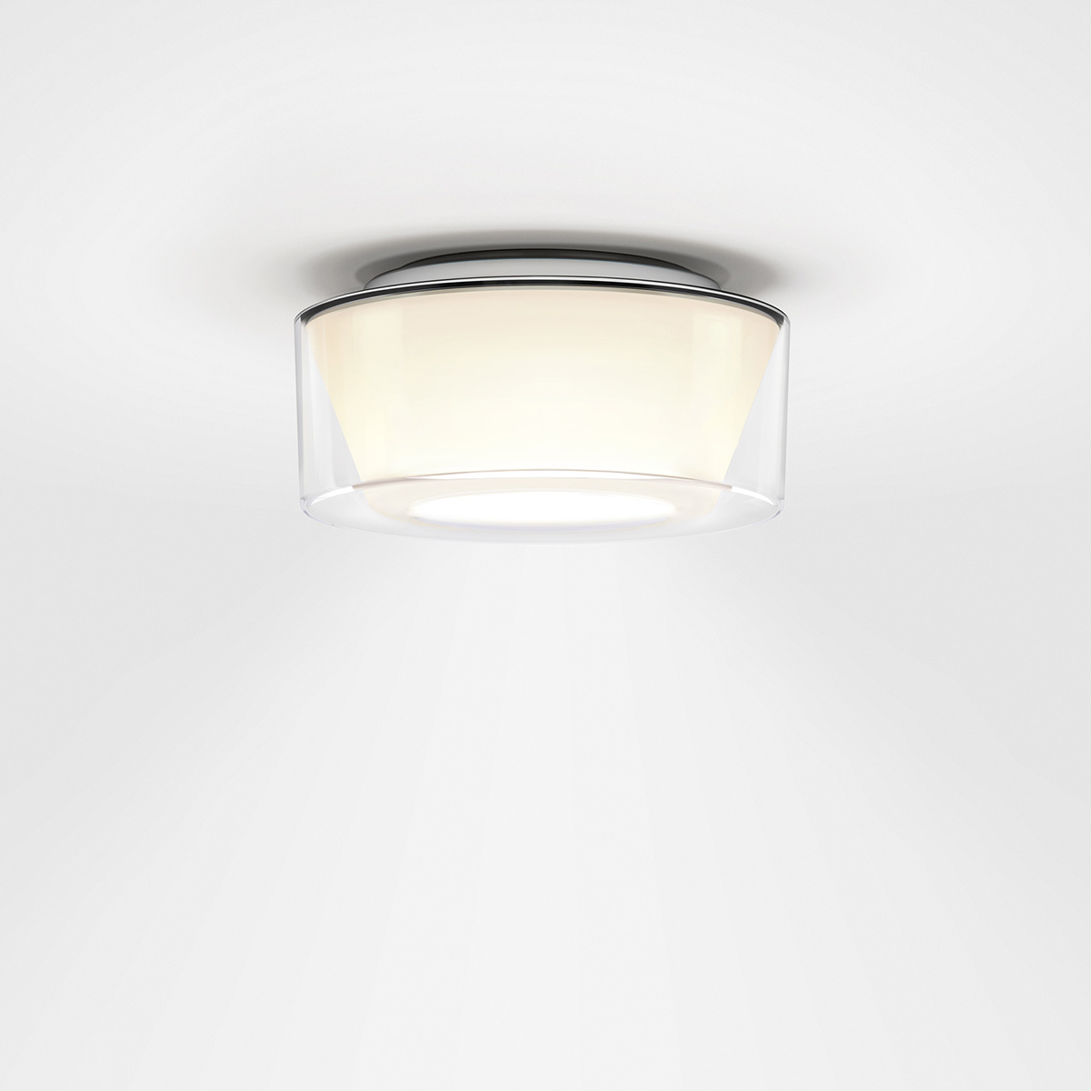 Clear acrylic, reflector: conical opal