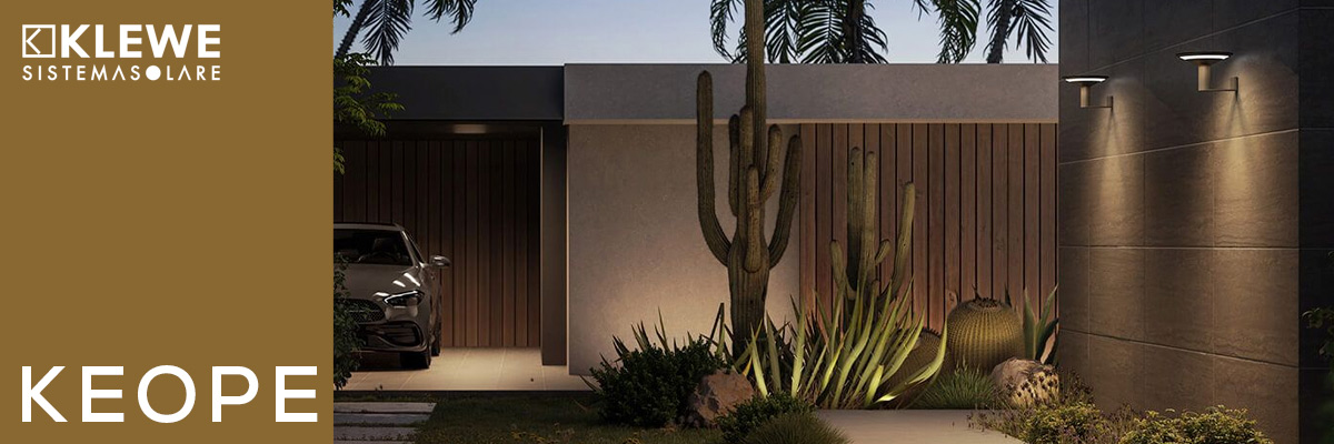 Klewe Keope LED Akku-Solarleuchten für Wand und Boden